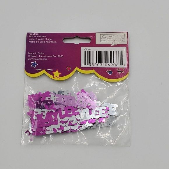 Kaylee Name Confetti Personalized Pink & Silver Kalan 2 Packs Party Supply Foil - Picture 5 of 5